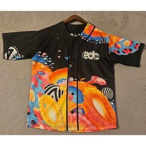 Insomniac Events EDC Baseball Jersey Small Black Psychedelic Rave Wear 247 Shirt